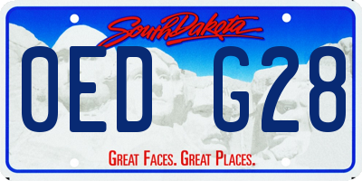 SD license plate 0EDG28
