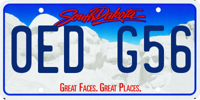 SD license plate 0EDG56
