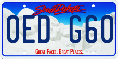SD license plate 0EDG60
