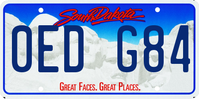 SD license plate 0EDG84