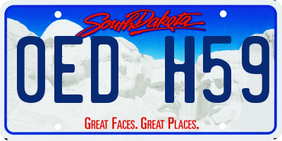 SD license plate 0EDH59