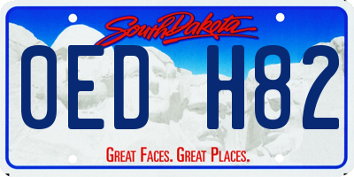 SD license plate 0EDH82