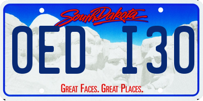 SD license plate 0EDI30