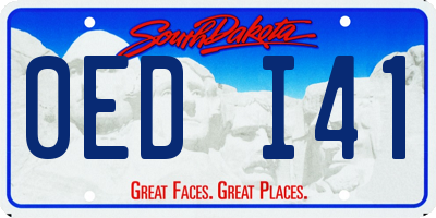 SD license plate 0EDI41