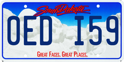 SD license plate 0EDI59