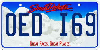 SD license plate 0EDI69