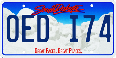 SD license plate 0EDI74