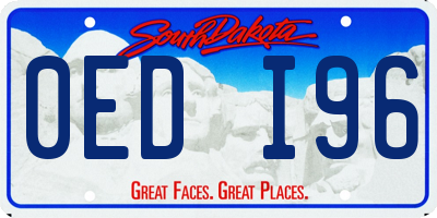 SD license plate 0EDI96