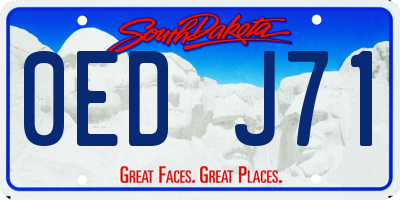 SD license plate 0EDJ71