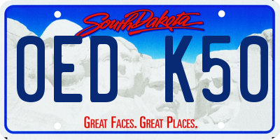SD license plate 0EDK50