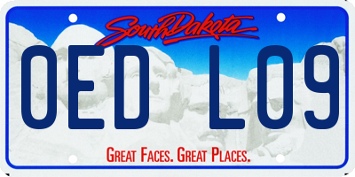SD license plate 0EDL09