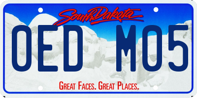SD license plate 0EDM05
