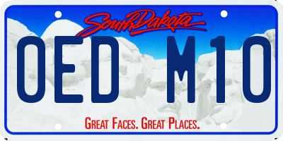SD license plate 0EDM10