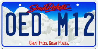 SD license plate 0EDM12
