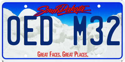 SD license plate 0EDM32
