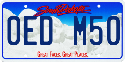 SD license plate 0EDM50