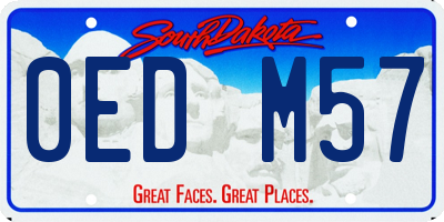 SD license plate 0EDM57