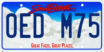SD license plate 0EDM75