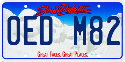 SD license plate 0EDM82