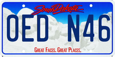 SD license plate 0EDN46