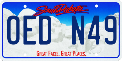 SD license plate 0EDN49