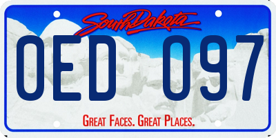SD license plate 0EDO97