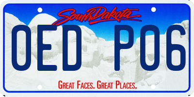 SD license plate 0EDP06