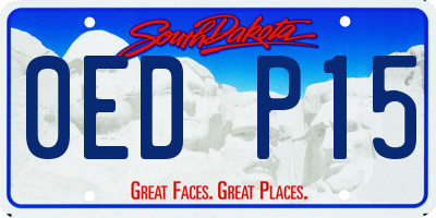 SD license plate 0EDP15