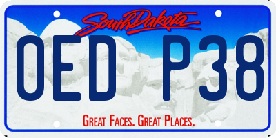 SD license plate 0EDP38