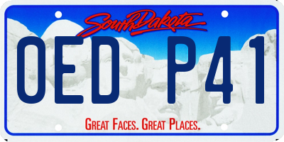 SD license plate 0EDP41