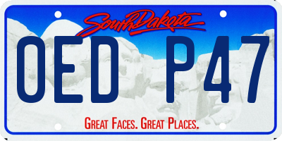 SD license plate 0EDP47