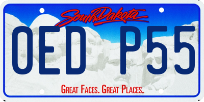 SD license plate 0EDP55