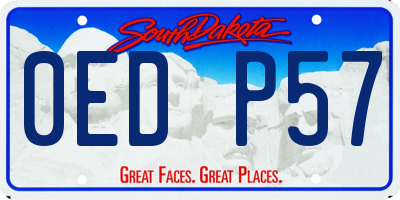 SD license plate 0EDP57