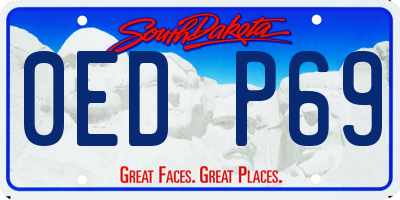 SD license plate 0EDP69