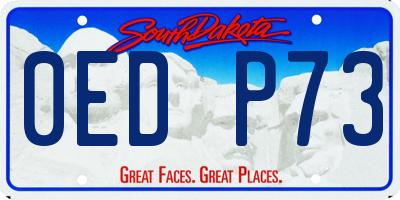 SD license plate 0EDP73