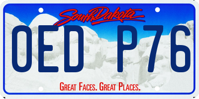 SD license plate 0EDP76