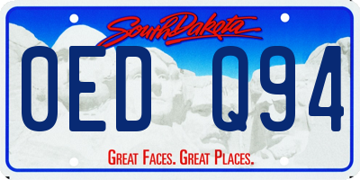 SD license plate 0EDQ94
