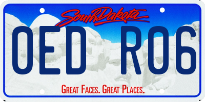 SD license plate 0EDR06