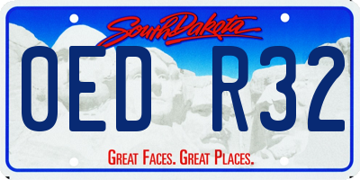 SD license plate 0EDR32