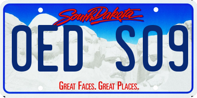 SD license plate 0EDS09