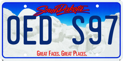 SD license plate 0EDS97