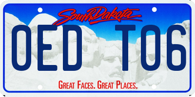 SD license plate 0EDT06