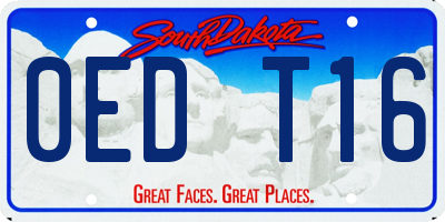 SD license plate 0EDT16