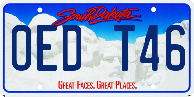 SD license plate 0EDT46