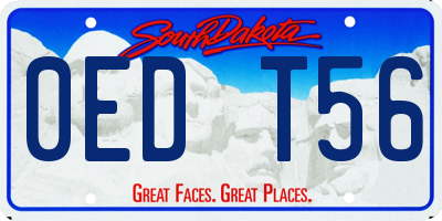 SD license plate 0EDT56