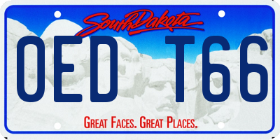 SD license plate 0EDT66
