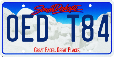SD license plate 0EDT84