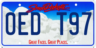 SD license plate 0EDT97