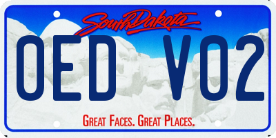 SD license plate 0EDV02
