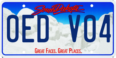 SD license plate 0EDV04